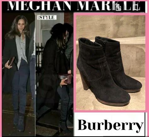 Burberry Hazelhurst Suede Platform Booties In Navy 